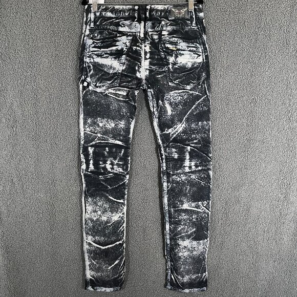 Robin's Jeans Motard Tie Dye Zipper Moto Jeans - Men's Size 29*32 - Blue - Picture 3 of 10